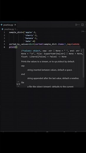 88 Python Program to sort the dictionaries by values | ‪@learnwithmejay‬