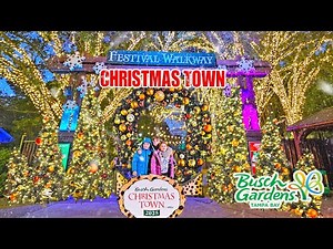 Festival Walkway at Christmas Town at Busch Gardens Tampa Bay (Jan 2026) [4K]