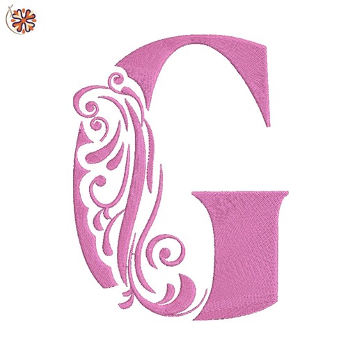Floral Monogram Letter G Embroidery Design | Elegant Script Alphabet | Machine Embroidery File - Etsy