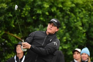 Phil Mickelson is wearing a logo inspired by his famed Masters "jump"