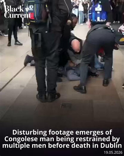 🚨Trigger warning: This video contains distressing footage of restraint.The moment Yves Sakila, a 35-year-old Congolese man, was restrained in Dublin by several men for a number of minutes before becoming unresponsive and later dying. His family are now calling for justice.