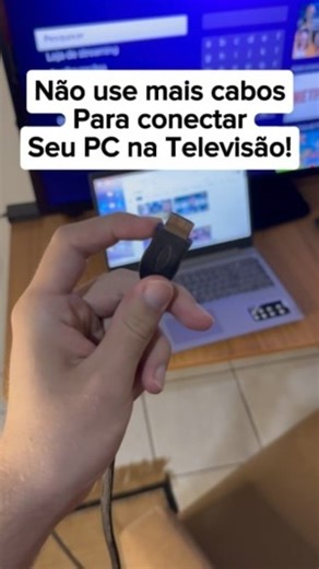 Como conectar seu PC na TV sem usar cabos! 😮 nunca mais vai ficar aquela bagunça quando quiser assistir algo. #dicas #pc #computador #tv #televisao #jefdicastech | Jef Dicas Tech
