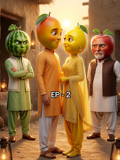 Mango and Lemon Love Story: Cute Fruit Romance 🥭💝🍋