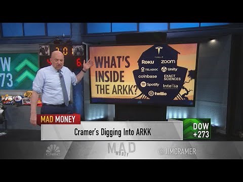 Jim Cramer shares his outlook for the top 5 largest holdings in the Ark Innovation ETF