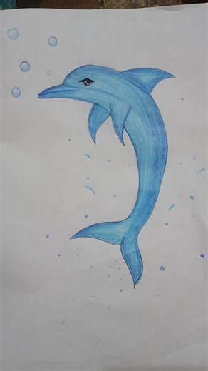 🐬 Easy Dolphin Drawing ✏️ | Simple & Cute Pencil Sketch for Beginners 🎨 #drawing #art #dolphin