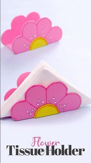 Cute flower tissue holder! 🌸 #foamsheetcraft #deskdecor #craftideas