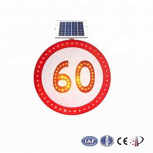 [Hot Item] Solar Energy LED Flashing Caution Warning Traffic Speed Limit LED Strobe