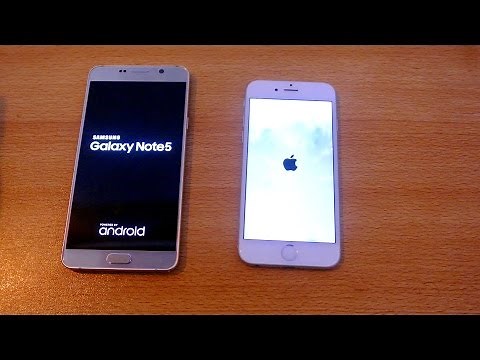Samsung Galaxy Note 5 vs iPhone 6 - Speed Test HD