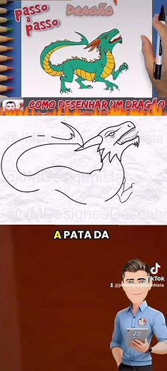 How to Draw a Dragon 🐉 (STEP BY STEP) #drawing #art