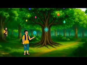 The tree that gives magical gems and the woodcutter | Hindi Story | Cartoon Story | Jaadui Kahani...