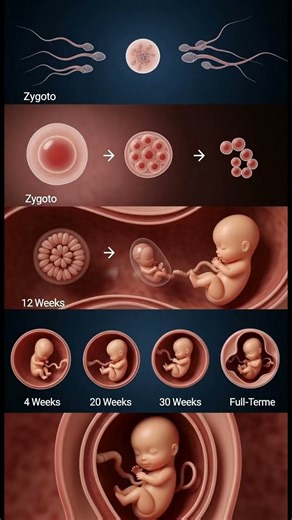 From Fertilization to Baby 👶 Amazing Pregnancy Journey Explained #shorts #miracleinmotion #baby