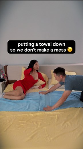 830K views · 5.7K reactions | Putting towels down so we don’t make a mess  Luseeyalu #couple #comedy #waitforit | Jason Chen Music | Facebook