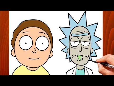 How To Draw cartoon Rick & Morty Easy Step By Step Tutorial | Cartoon Anime Darwing