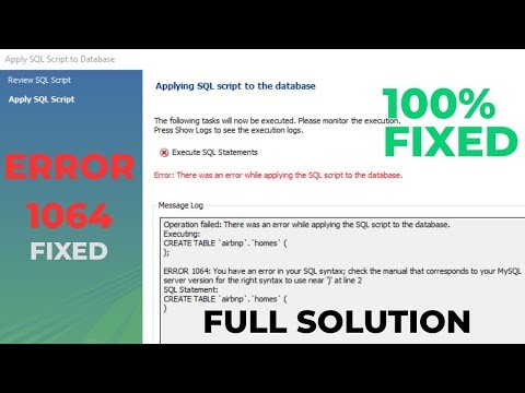 MySQL Error 1064 Fixed Permanently in 2025 | Easy Tutorial