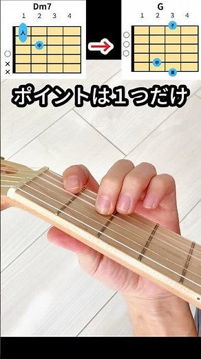 【Dm7→G】プロもやる！コードチェンジ！ #ギター #コードチェンジ #ギター初心者