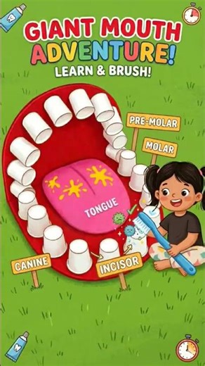 Cavity Cleaning Experiment 😱🦷 | Kids Learn Tooth Brushing the Fun Way!