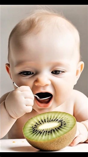 Cute Kiwi Baby Eating Fruit 🥝 | AI Baby Shorts | Viral AI Video #jumpstyle #actingchallenge