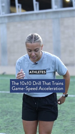 The 10x10 trains game-speed acceleration. Sprint 10 yards, decelerate 10, and repeat to prepare for