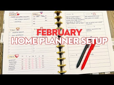 My Home Planner Setup for February #whenlifehappens #latestarttoFebruarty