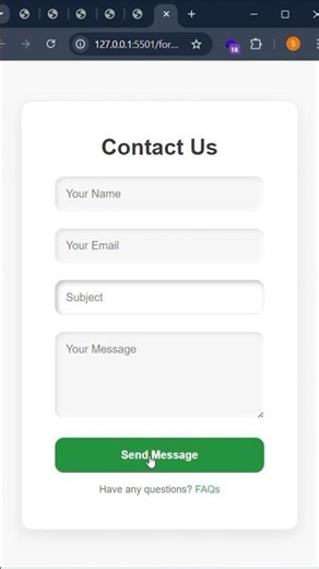 Modern Neumorphic Contact Form UI