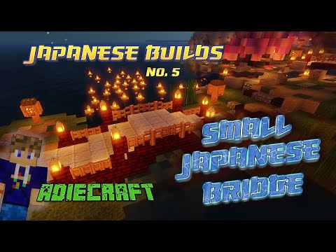 Easy Japanese Bridge Tutorial 1.14+ - Build this Survival friendly small Japanese Style Bridge