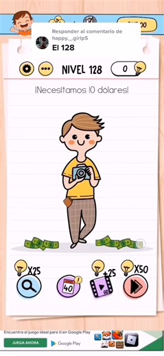 Cómo pasar el nivel 128 de Brain Test