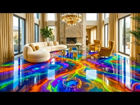 Top 60 Luxurious Epoxy Floor Designs Using Marble and Stone with Stunning Resin Pours🏗️✨