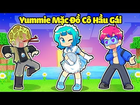 Hiha Suy Vong Team was SURPRISED when Yumie wore a maid outfit in Minecraft 😍🤣