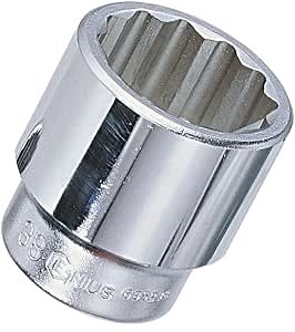 Genius Tools 877094 1" Dr. 2-15/16" Hand Socket (12 Point)