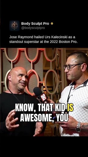 Jose Raymond hailed Urs Kalecinski as a standout superstar at the 2022 Boston Pro.
