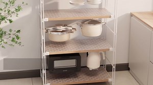 Cooyes Shelf Liner for Kitchen Cabinets – Non-Adhesive Waterproof Drawer Liner – Durable EVA Material Easy-to-Cut Shelf Paper for Refrigerator, Cupboard, Dresser with Modern Pattern