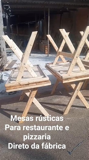 mesas rústicas para restaurante e pizzaria