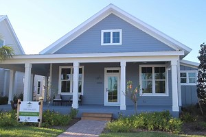 Designed by Allison Ramsey Architects, the single-story, 1,555 sq ft Whisper Creek model home by Fox Premier Builders features a design concept inspired by the color and symbolism of water. This 2 bedroom, 2.5 bath floor plan has a living room with a vaulted ceiling, an island kitchen, and a formal dining room. The large covered front porch offers a note of welcome while the rear covered porch provides an additional gathering place. Interested in a quick move-in date? This model is available for