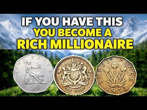 Top 3 Most Valuable UK Coins! Rare One Pound, 50 New Pence & Three Pence Coins Worth Big Money!