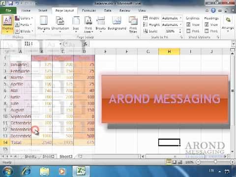 Using Excel 2010 - Apply a Workbook Theme
