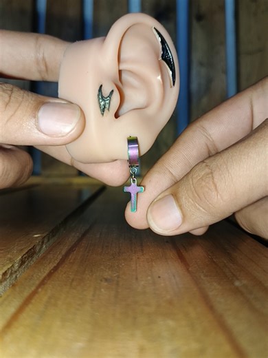 Stylish Cross Design Hoop Earrings for Fashion Lovers