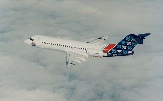 Primeiro voo do Fokker 70 completou 30 anos