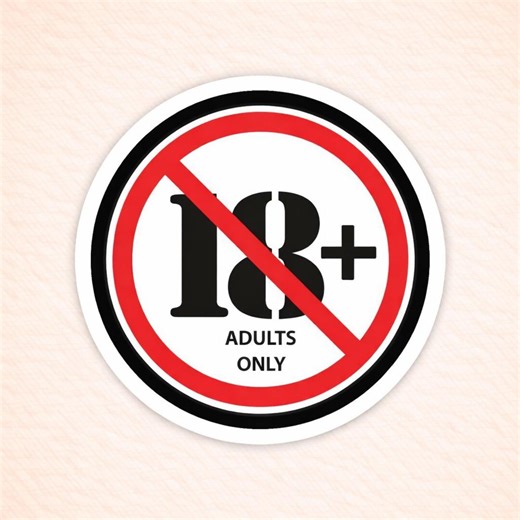Adults Only Sticker, Warning Sign Vinyl Decal, Funny Gag Gift for Adults, Maturity Symbol Sticker, Laptop & Water Bottle Decal - Etsy