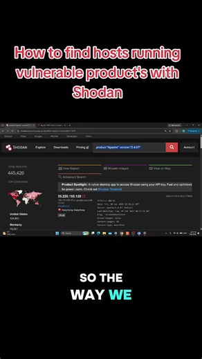 How to find vulnerable products with shodan #cybersecurity