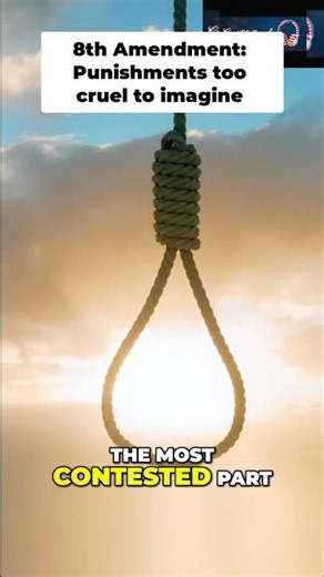 8TH AMENDMENT Explained: Cruel Fines, Punishments, and Death Penalty! #shorts