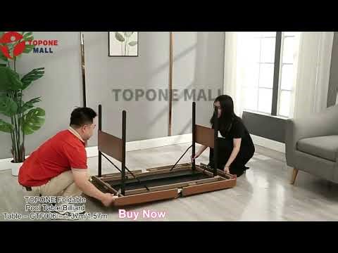 TOPONE Foldable Pool Table/Billiard Table – GTF006 – 1.37m/1.57m