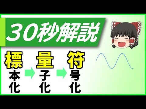 [30秒解説] 標本化・量子化・符号化（PCM：パルス符号変調）の仕組み [高校情報Ⅰ] [基本情報技術者]