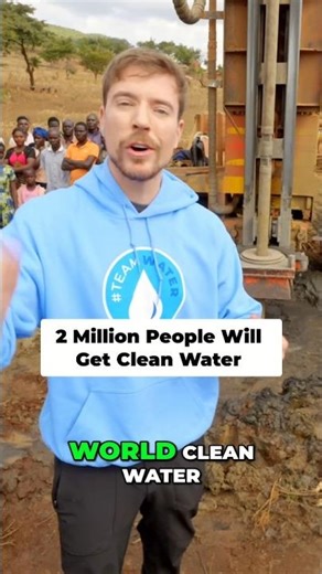 We're on a mission to give two million people all around the world clean water This village