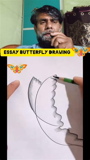 How to draw a butterfly so easy #drawing #creativity #viralshort