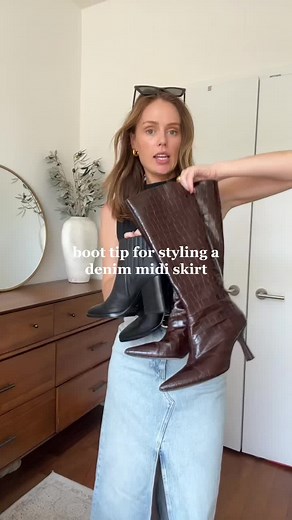 Styling Tips: How to Wear Denim Skirts with Boots for Fall
