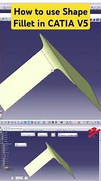 How to use Shape Fillet in CATIA V5 #tutorial #engineering #catia