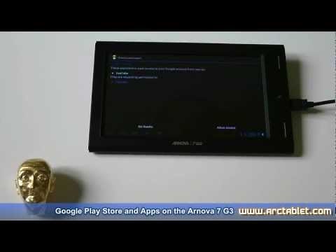 Arnova 7 G3 setup with Google Play (Android Market) using Arctools
