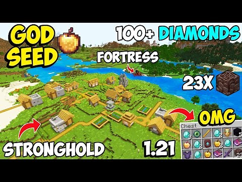 🔥 Ultimate Survival Seed For Minecraft 1.21 Bedrock & PE | Four Blacksmith Village Seed 1.21.124