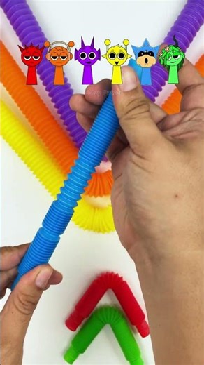 Cute Sprunki Characters with Super Relaxing POP Tube Sounds 🤤 #asmr #satisfying #shorts