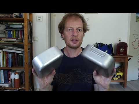 Mess kit: steel vs aluminum. Dutch army.